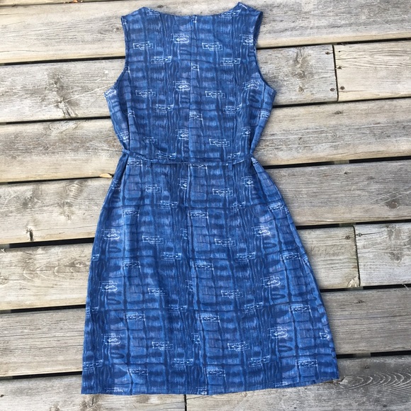 Blue 90s Style Mid Length Dress - Picture 5 of 6